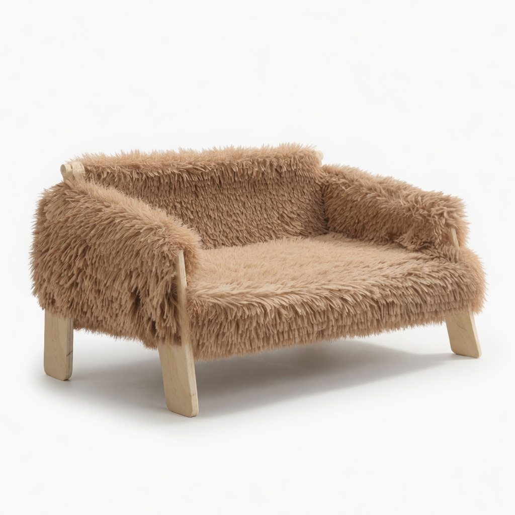 Canapé pour chat sur pieds en bois Sofao