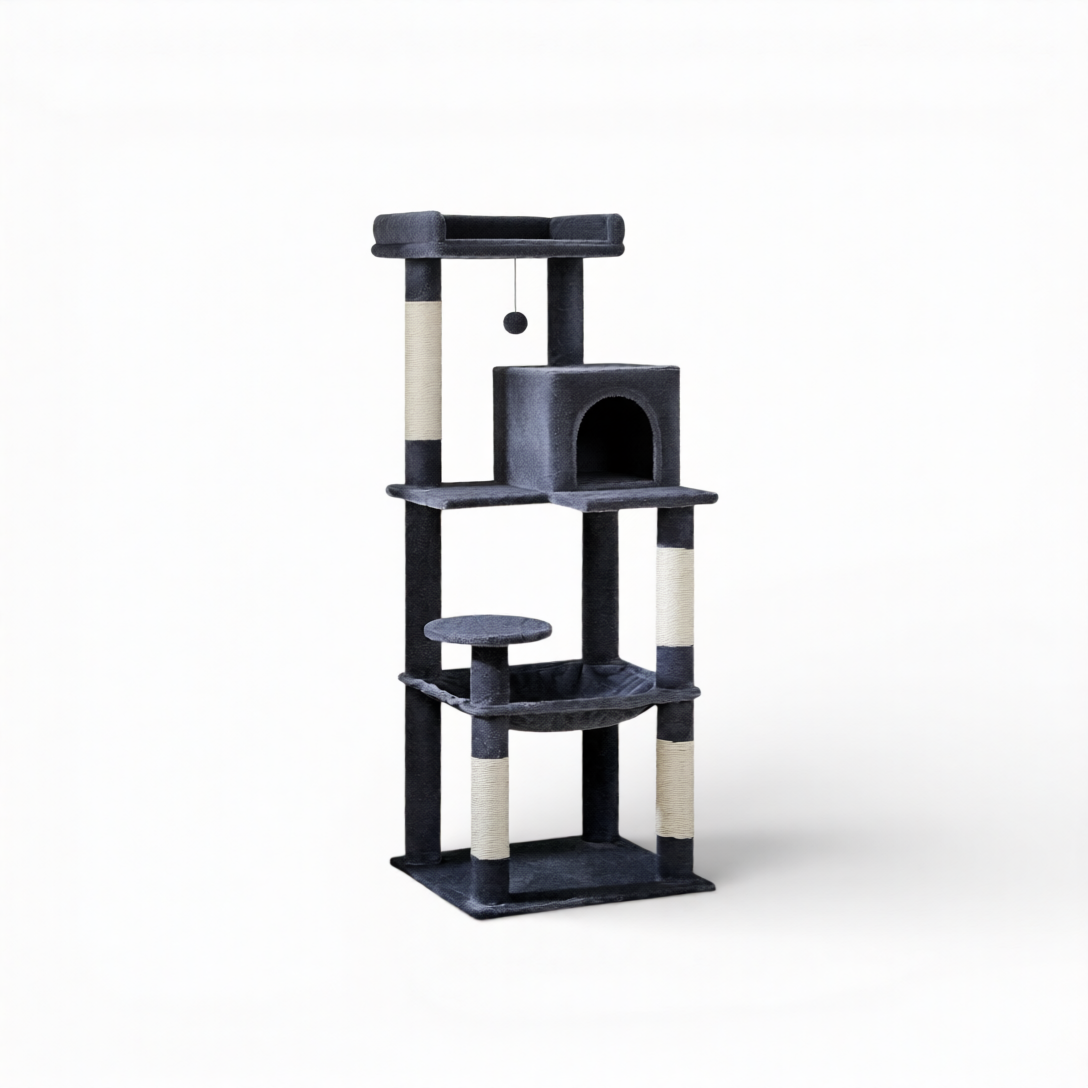Arbre à Chat Multi-Niveaux avec Hamac et Niche - APACHE
