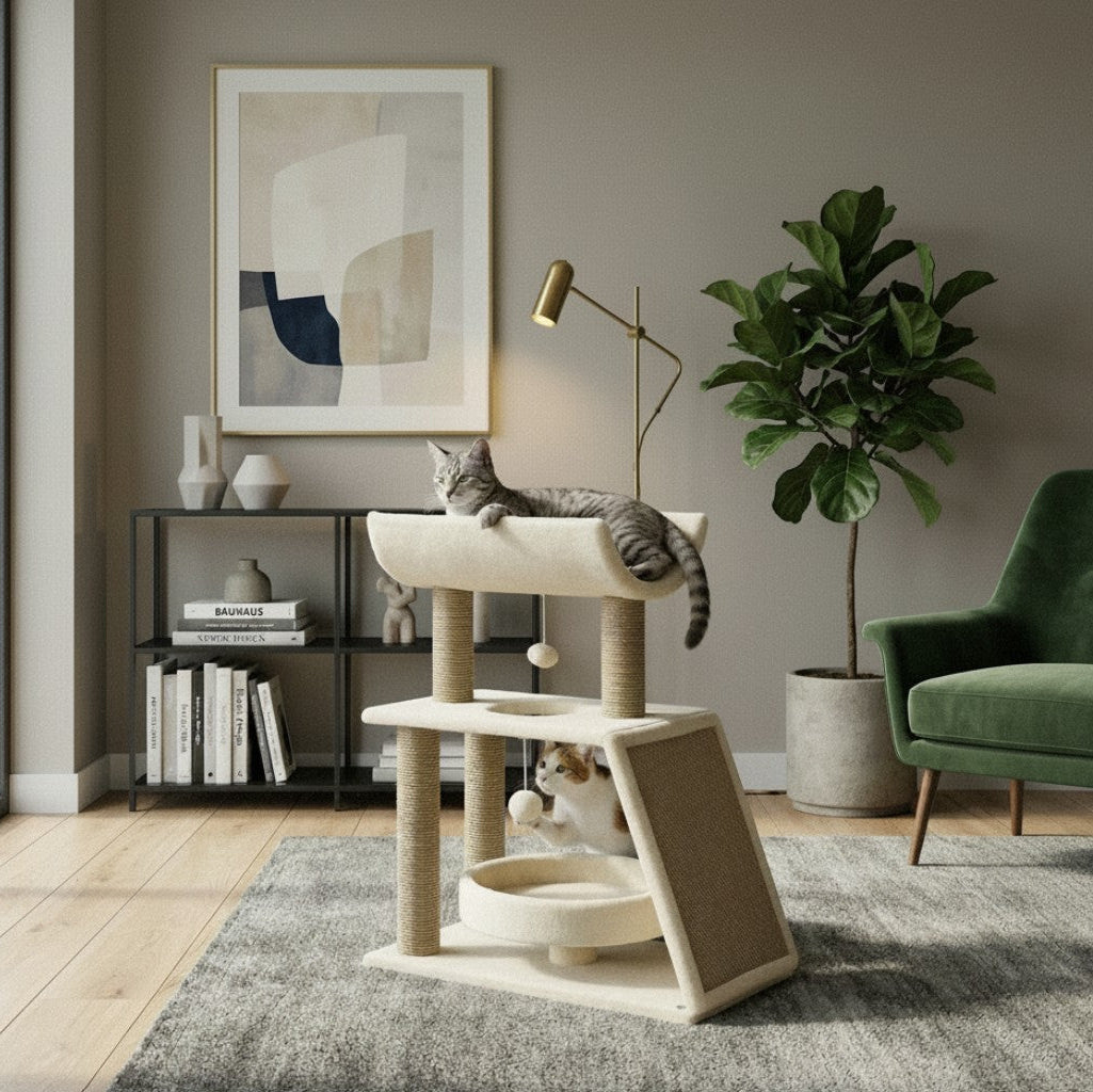 Arbre à Chat Design 76cm Moka