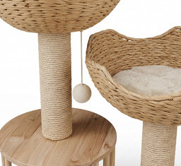 Arbre à Chat en Bois et Osier Panio