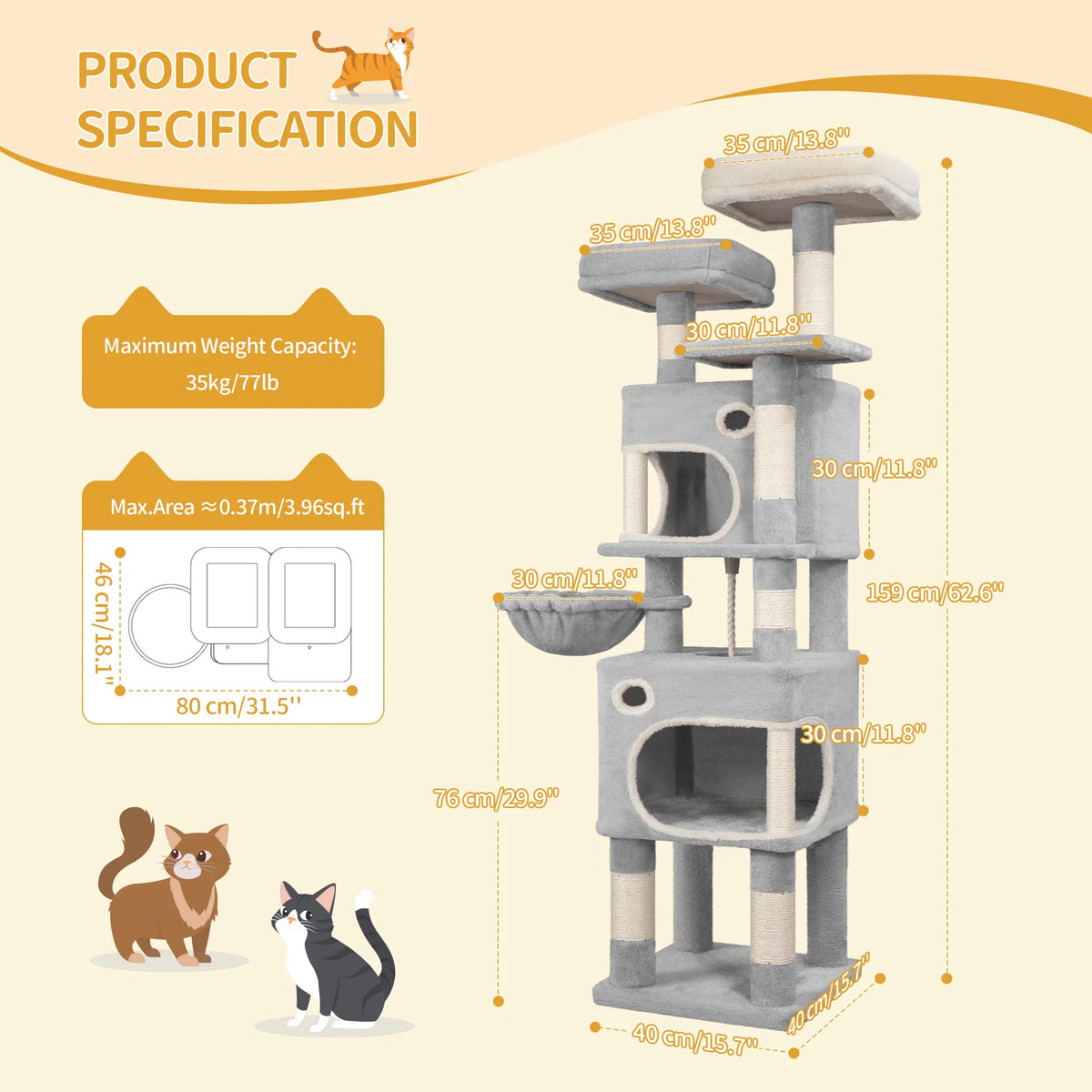 Arbre à XXL 180cm Tour de Jeux - ALDO