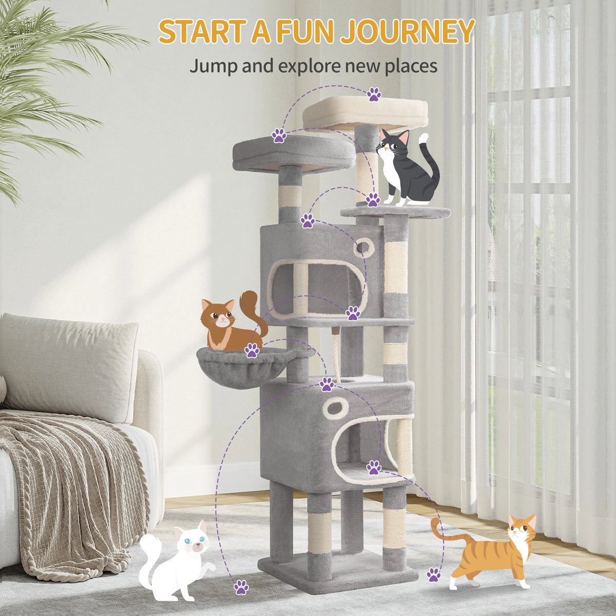 Arbre à XXL 180cm Tour de Jeux - ALDO