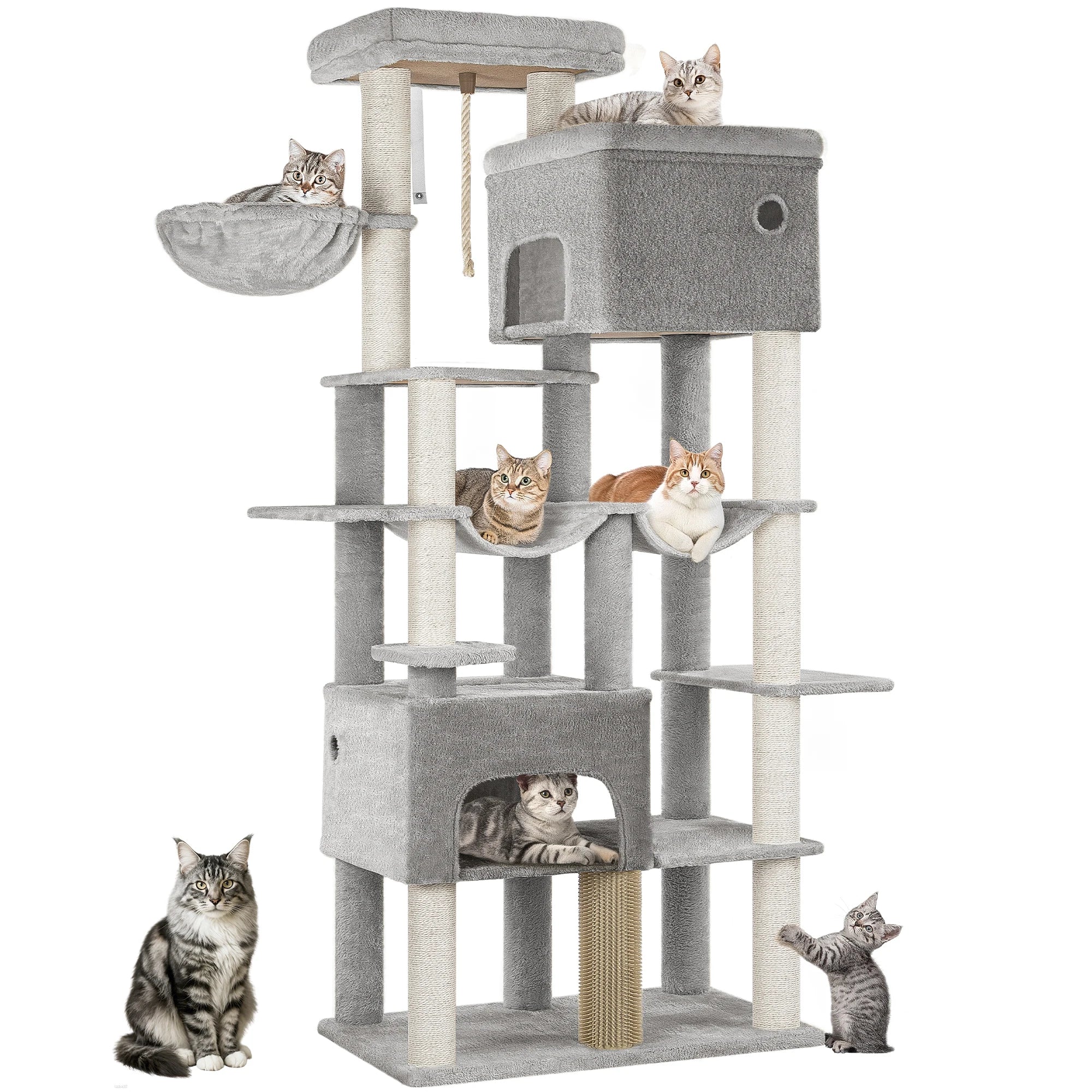 Arbre à Chat Tour XXL 2m Gris - FESTINA