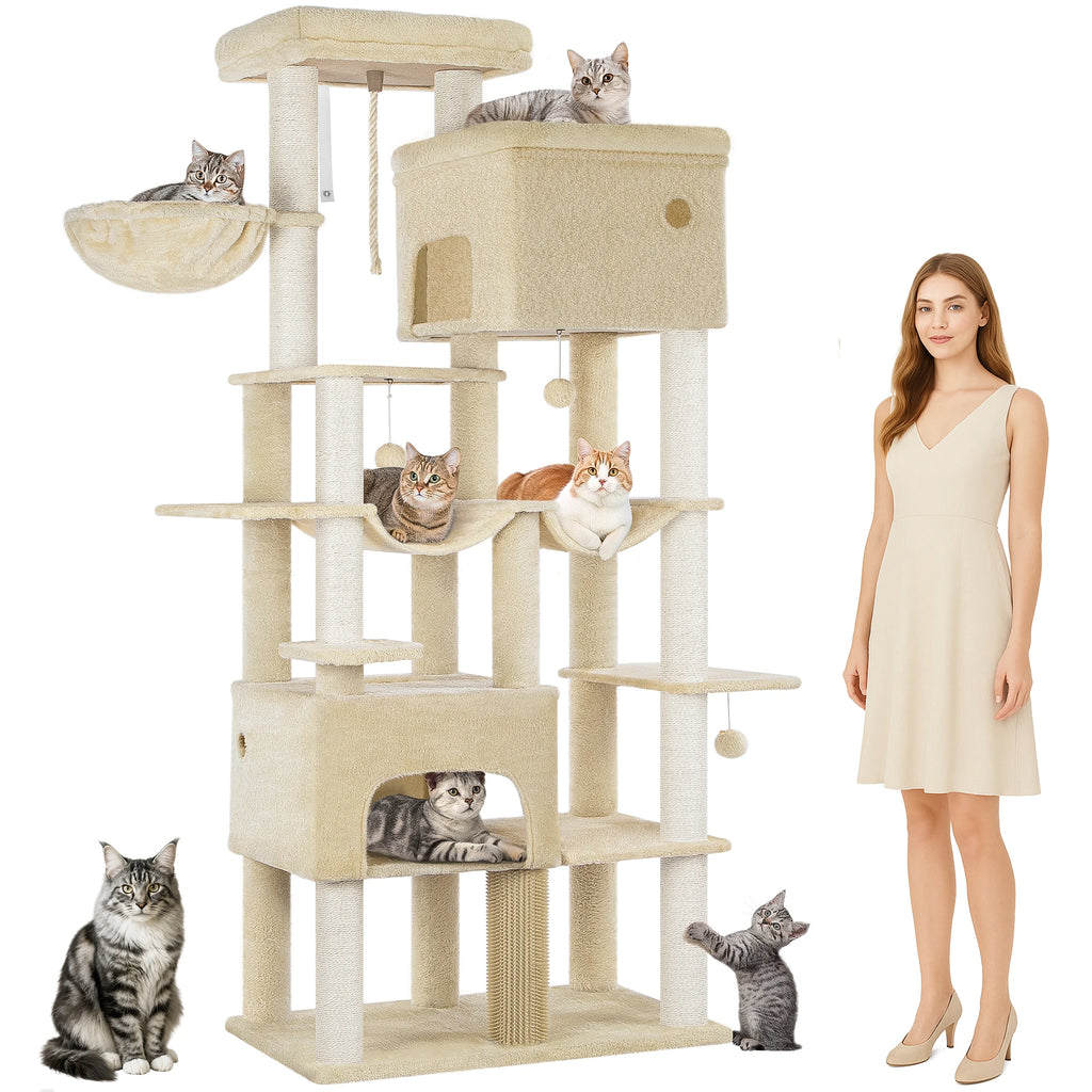 Arbre à Chat Tour XXL 2m Beige - FESTINA