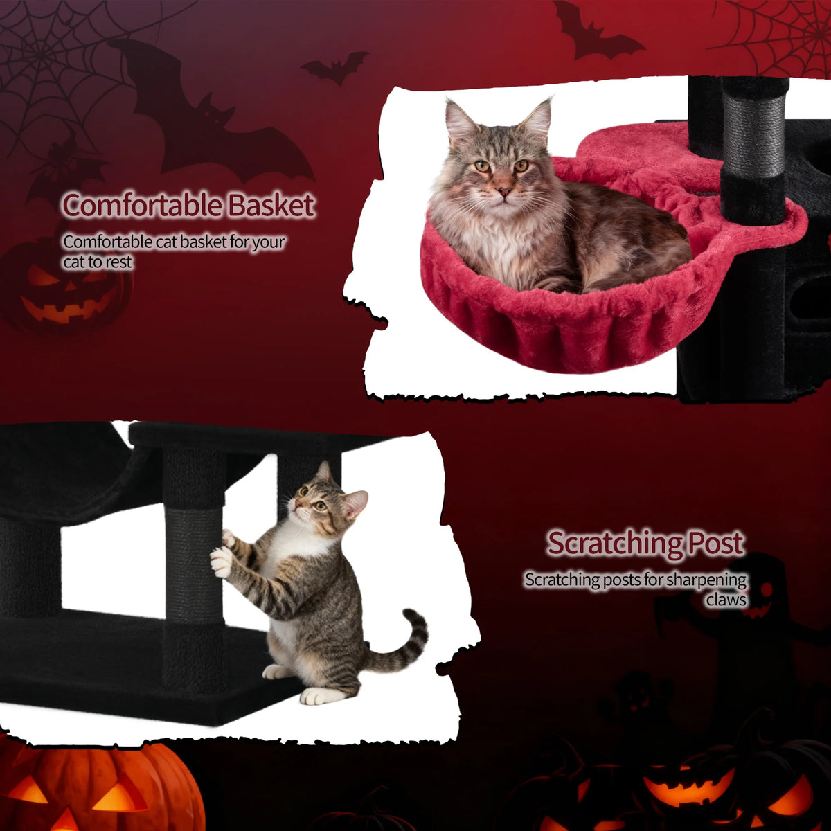 Arbre à Chat XXL Multi-Niveaux - Tour Forteresse FELINDRA