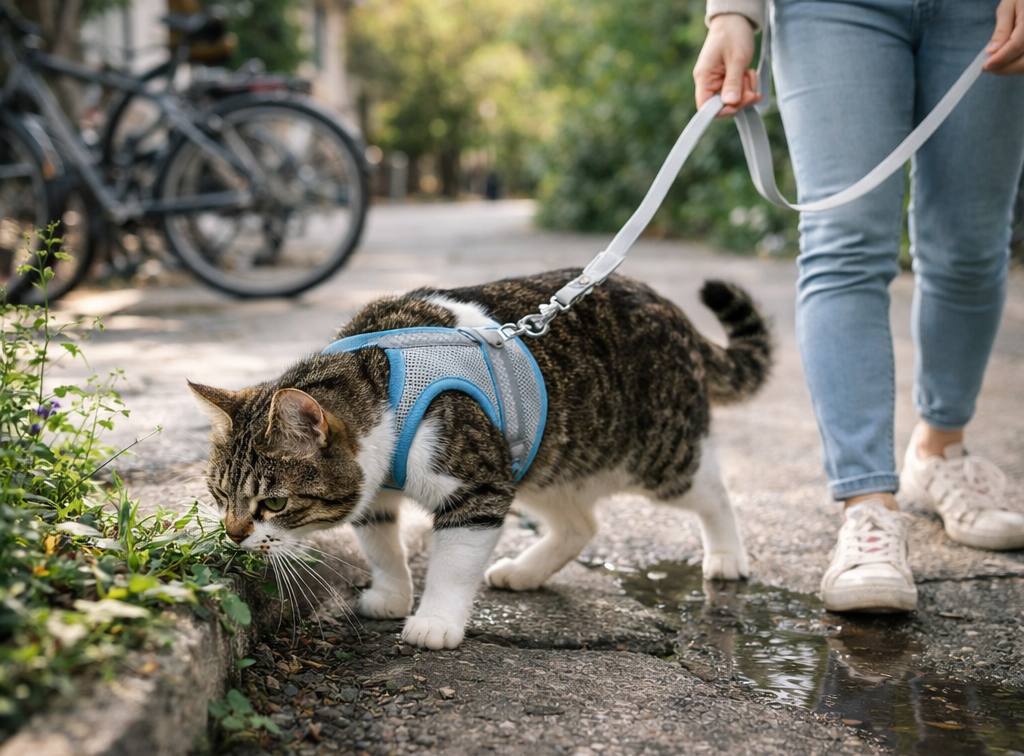 Harnais et laisse pour chat Noscape
