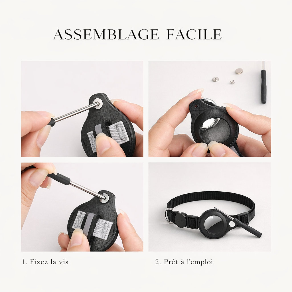 Collier GPS AirTag pour chat Tagloc