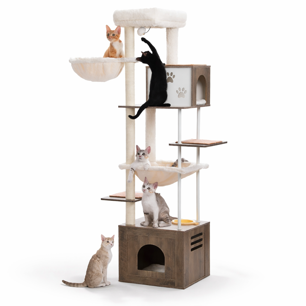 Arbre à Chat en Bois XXL Ruby