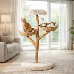 Arbre à Chat Bois Massif 110cm Okinawa