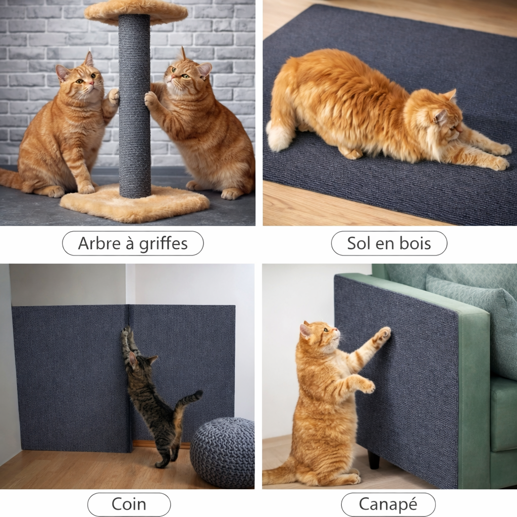 Griffoir pour chat adhésif - Tapis et Canapé - GRIFTO