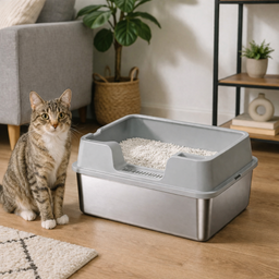 Bac à litière pour chat en Inox Noxi