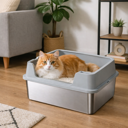 Bac à litière pour chat en Inox Noxi