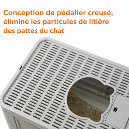 Bac à litière fermé pour chat XXL Fouro