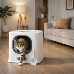 Bac à litière chat fermé Hyeco
