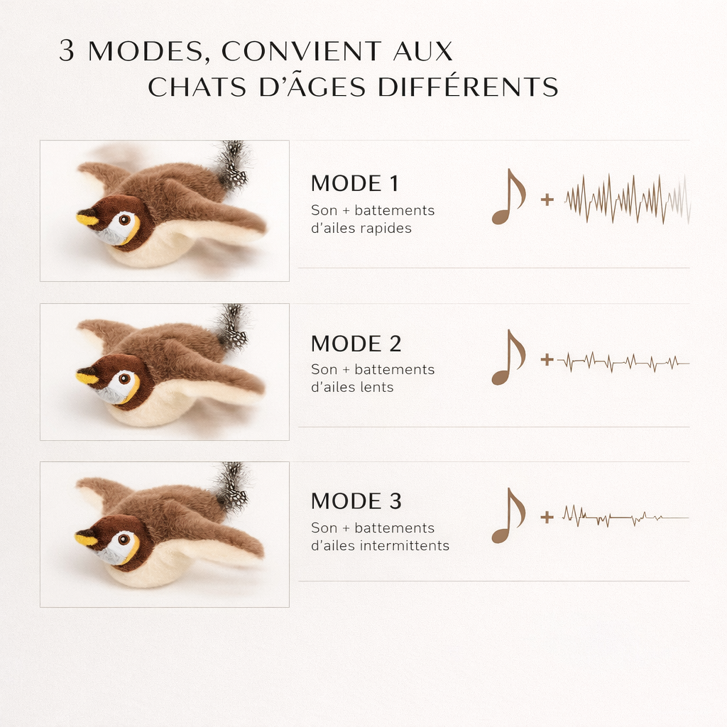 Jouet interactif oiseau pour chat Flycatch