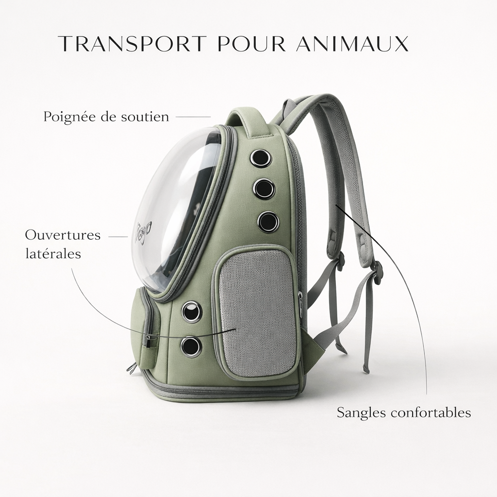 Sac à dos de transport respirant pour chat Geobag