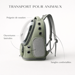 Sac à dos de transport respirant pour chat Geobag