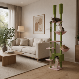 Arbre à Chat Sol au Plafond Réglable Verdicat