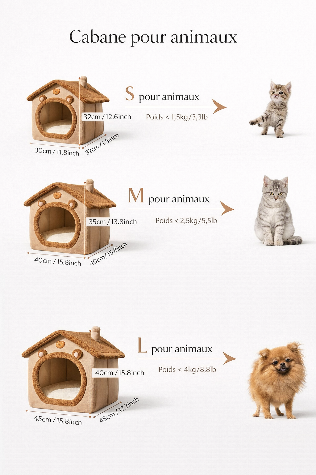 Panier pour chat design Maison Casita