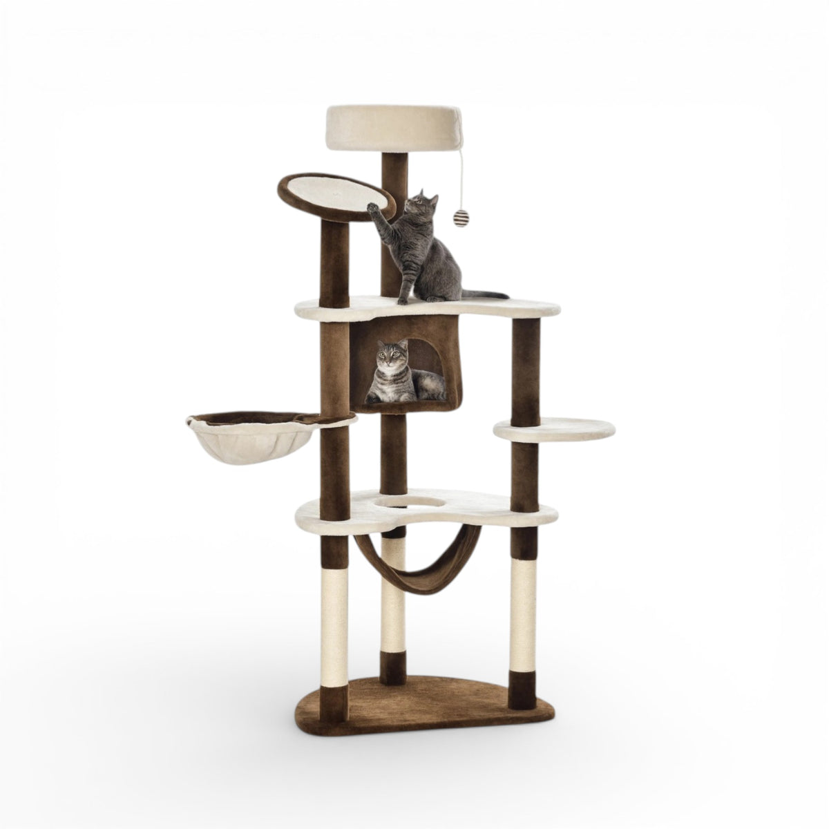 Arbre à Chat XXL 153cm Marron & Beige - LOCKIE