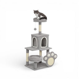 Arbre à Chat Gris Design Patte Pato