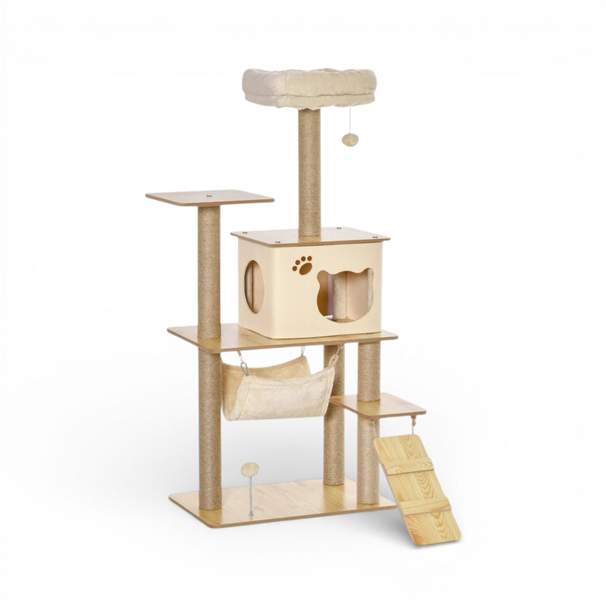 Arbre à Chat en Bois Design 130cm - GOAYA