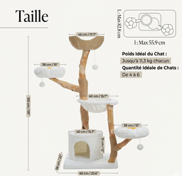 Arbre à Chat Design Bois Fiora Di Vita