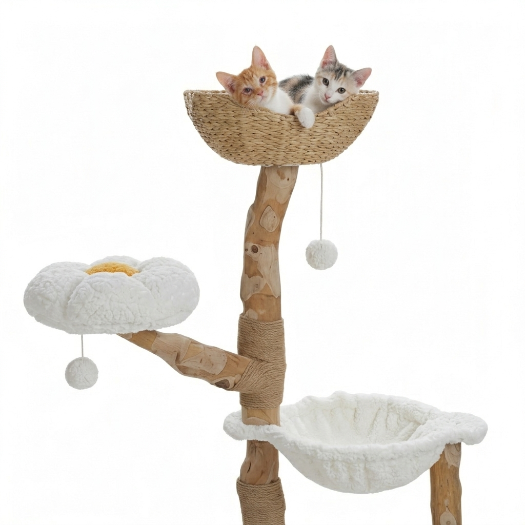 Arbre à Chat Design Bois FIORA DI VITA