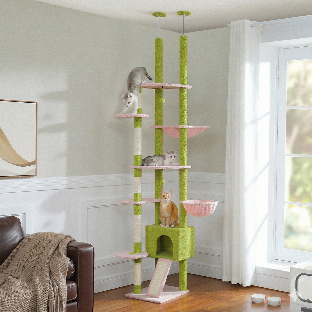 Arbre à Chat Sol au Plafond Réglable - VERDACAT