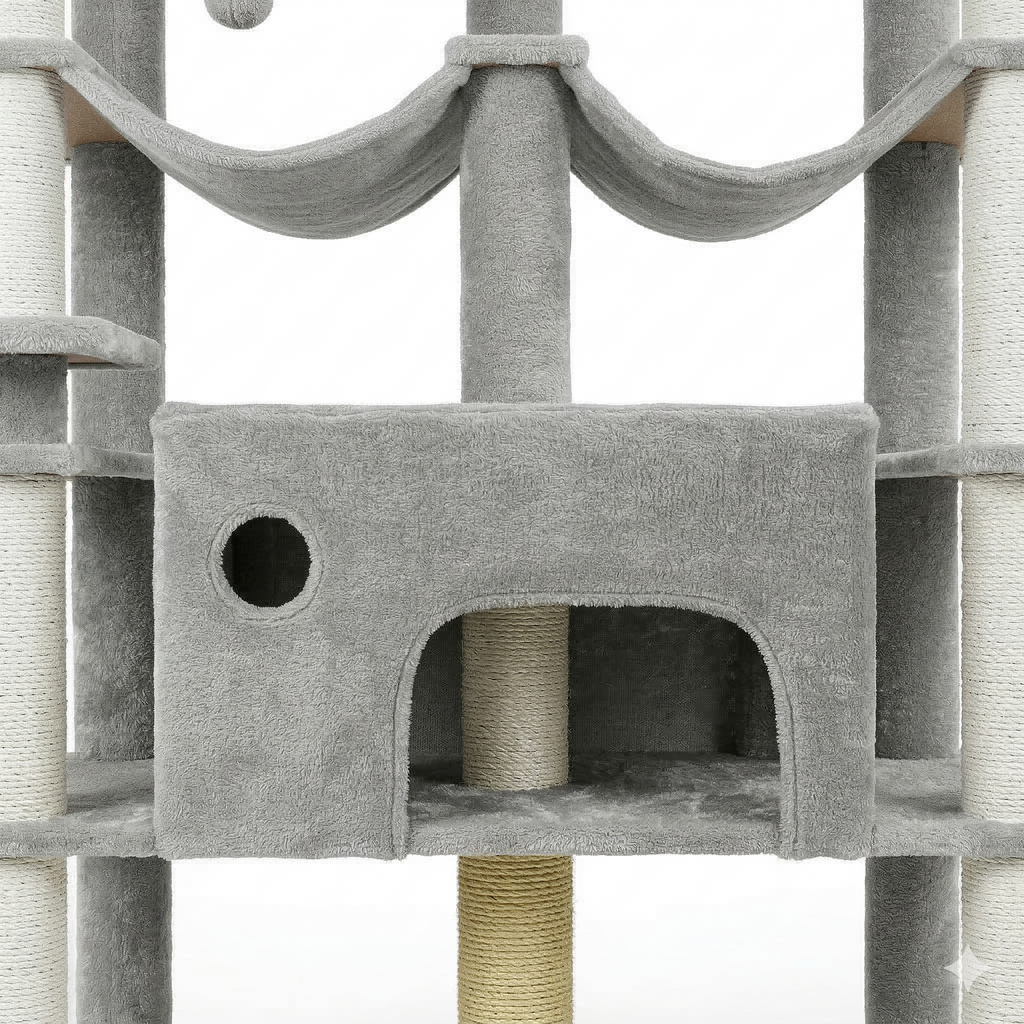 Arbre à Chat Tour XXL 2m Gris - FESTINA