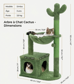 Arbre à Chat Cactus Petit 102cm Chactus