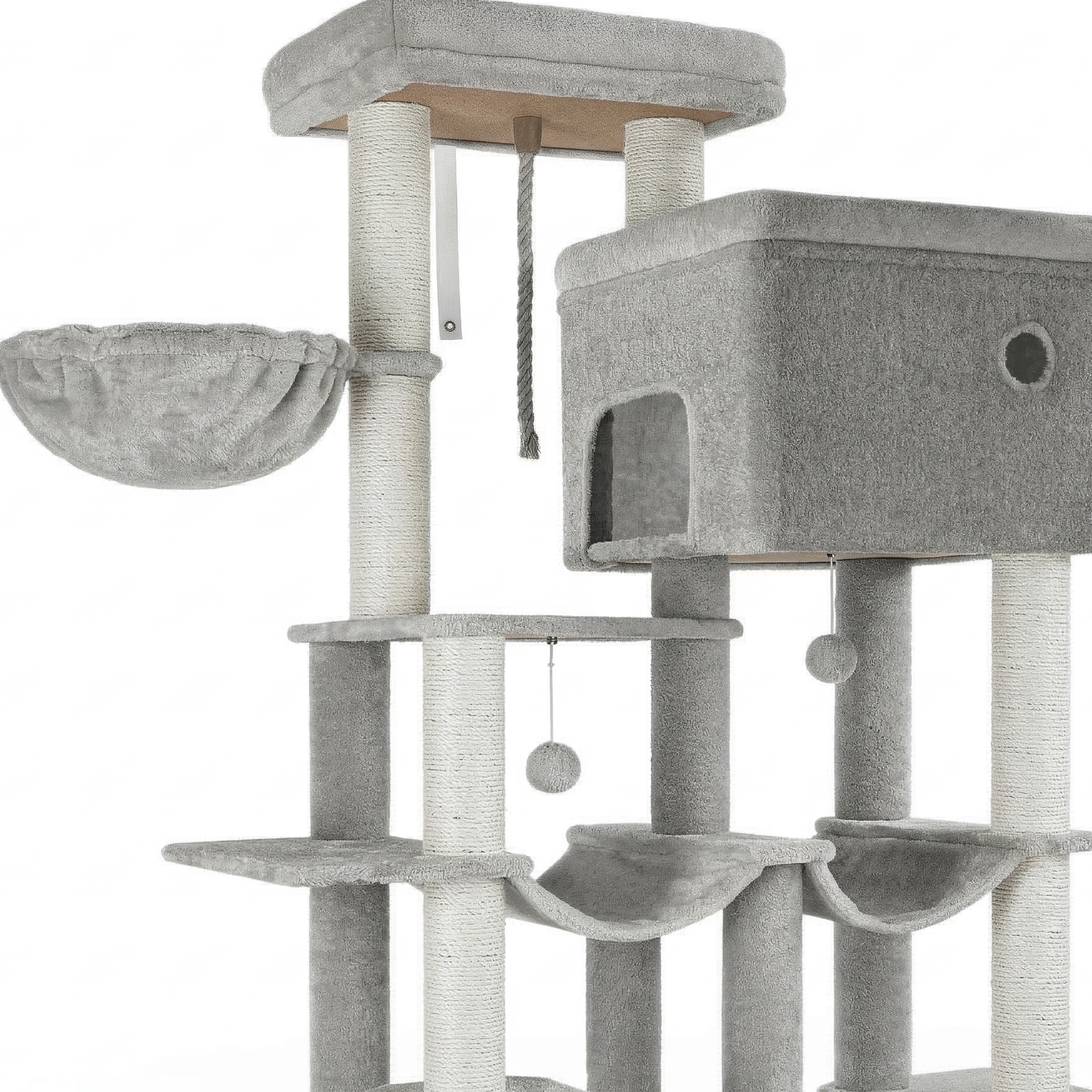 Arbre à Chat Tour XXL 2m Gris - FESTINA