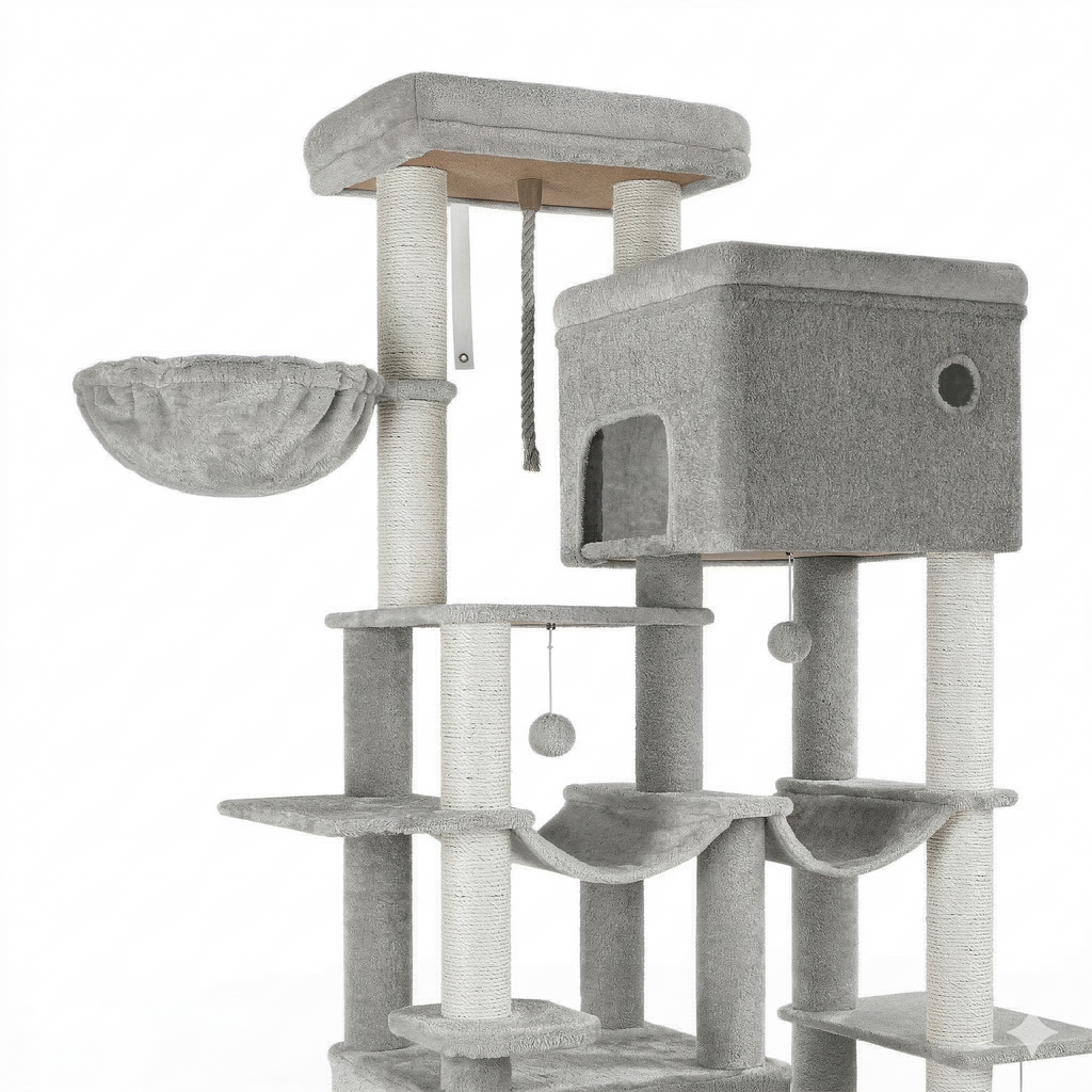 Arbre à Chat Tour XXL 2m Gris - FESTINA