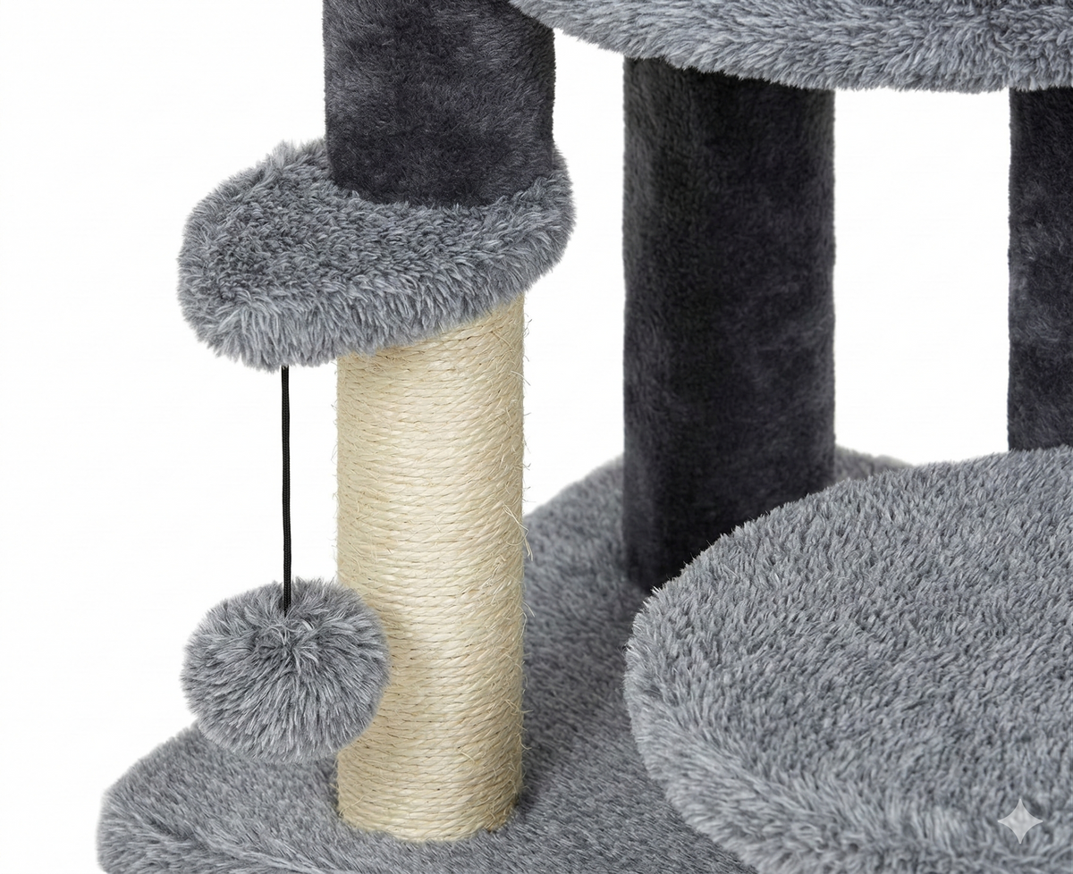 Arbre à Chat Escalier avec Plateformes Gris - SCALO