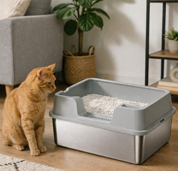 Bac à litière pour chat en Inox Noxi