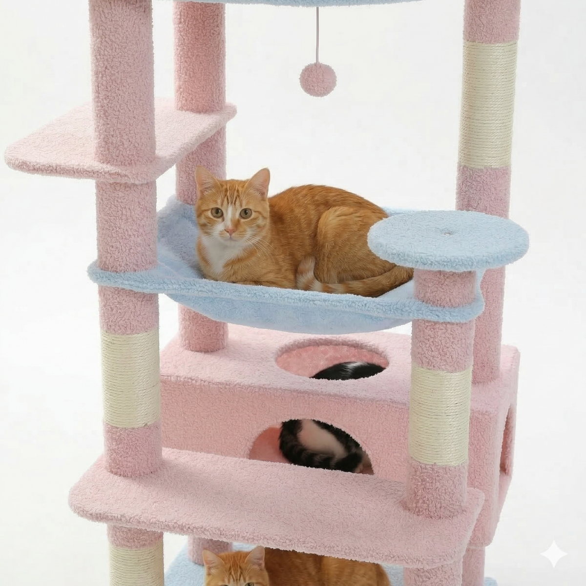 Arbre à Chat Géant 184cm Design Nuage - BIOLA