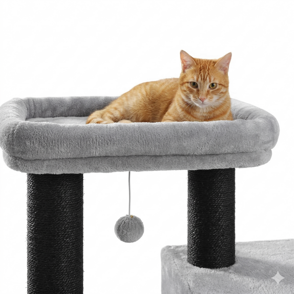 Arbre à Chat Moyen Griffoir Gris - FELIX