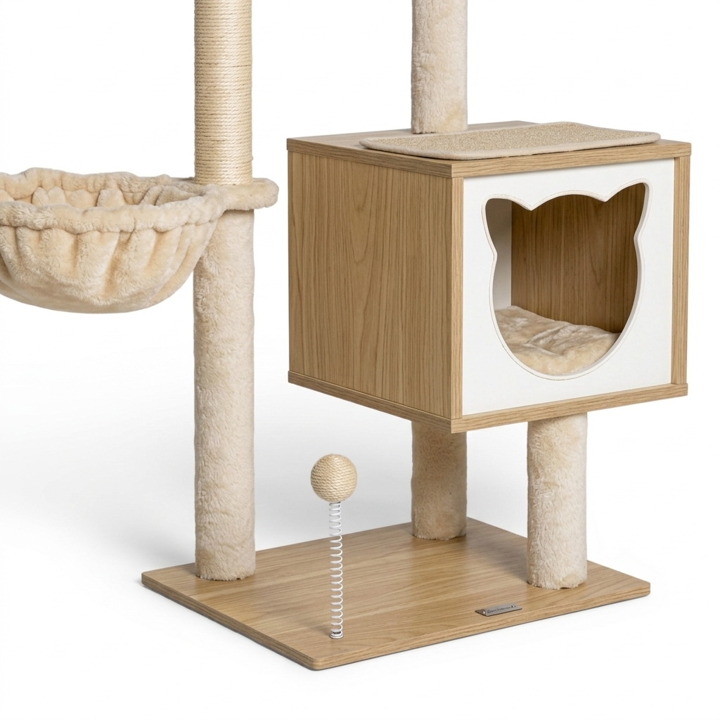 Arbre à Chat Multi Equipement Beige Savoya