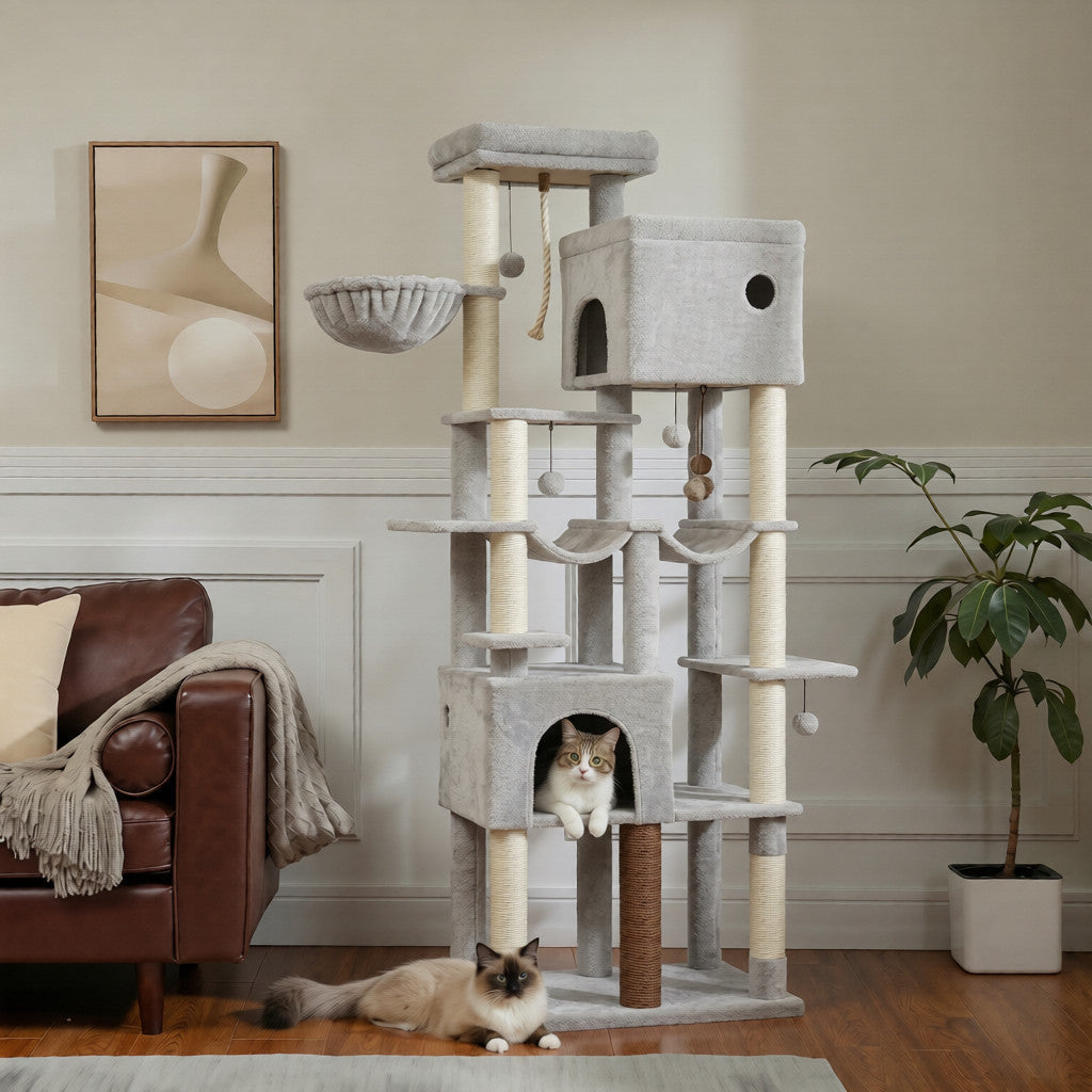 Arbre à Chat Tour XXL 2m Gris - FESTINA