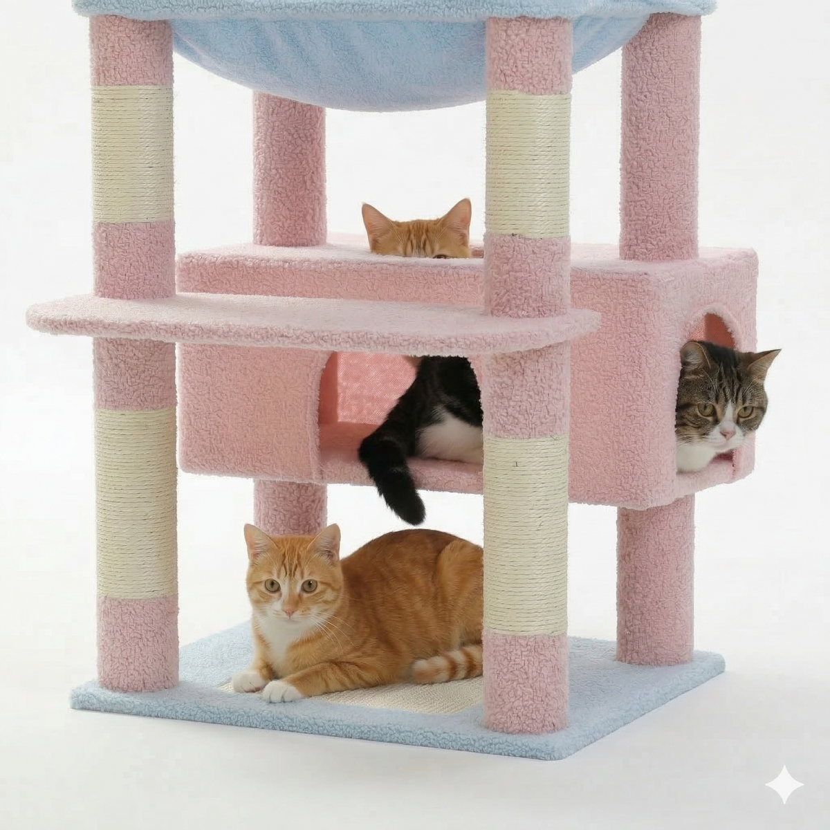 Arbre à Chat Géant 184cm Design Nuage - BIOLA