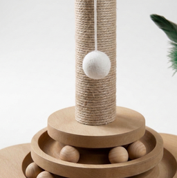 Griffoir Chat en Bois Design Gioga