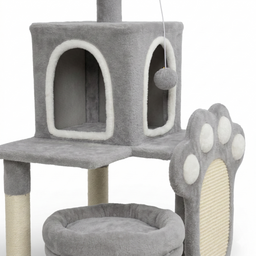 Arbre à Chat Gris Design Patte Pato
