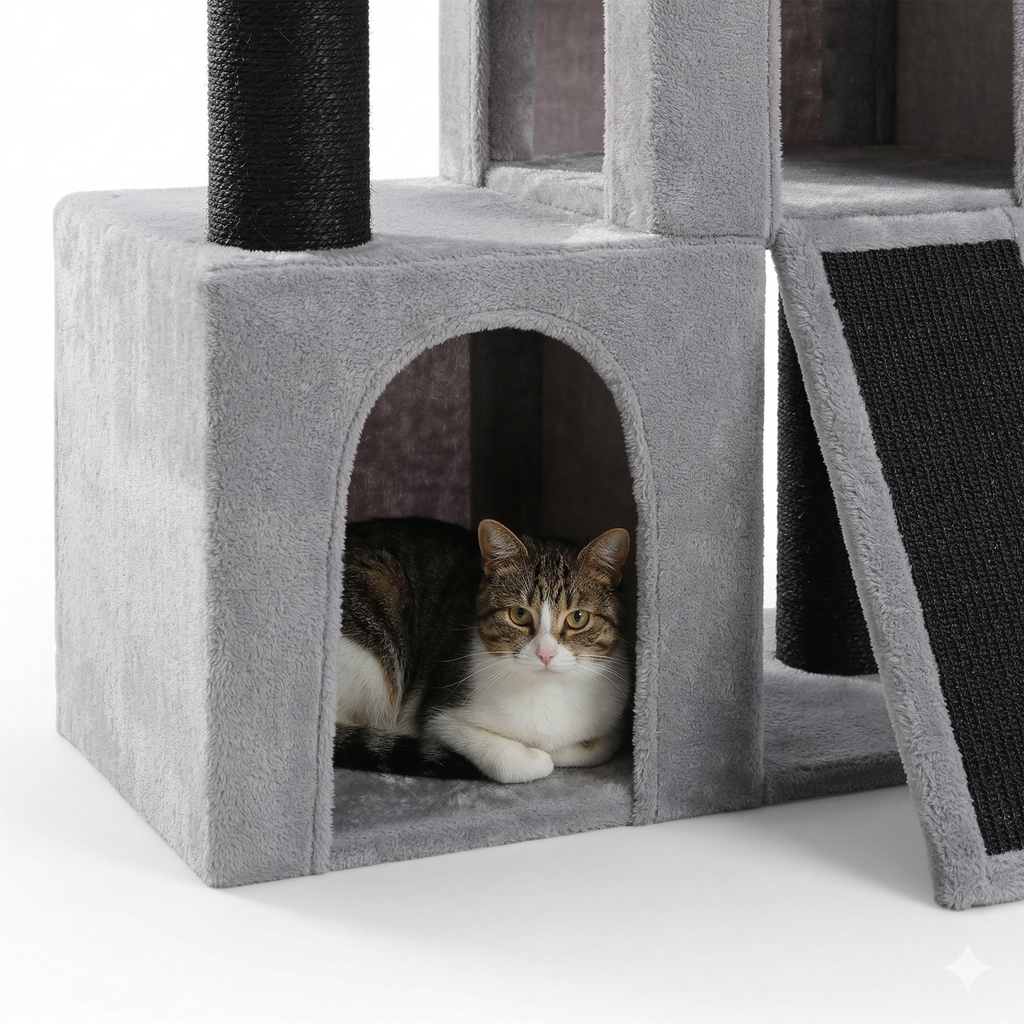 Arbre à Chat Moyen Griffoir Gris - FELIX