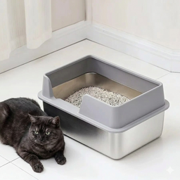 Bac à litière pour chat en Inox Noxi