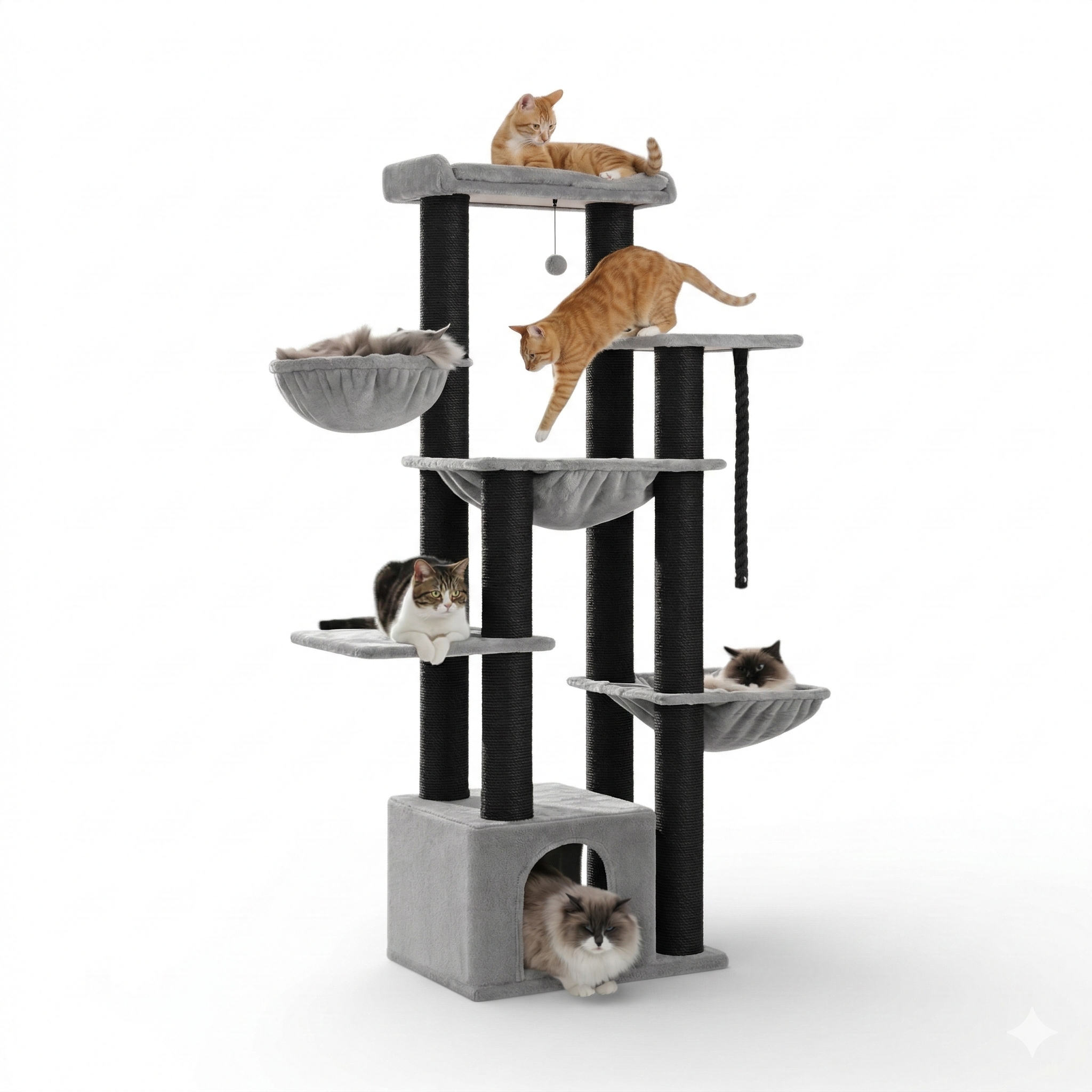 Arbre à Chat XXL 170 cm - MAJESTIC GRAY