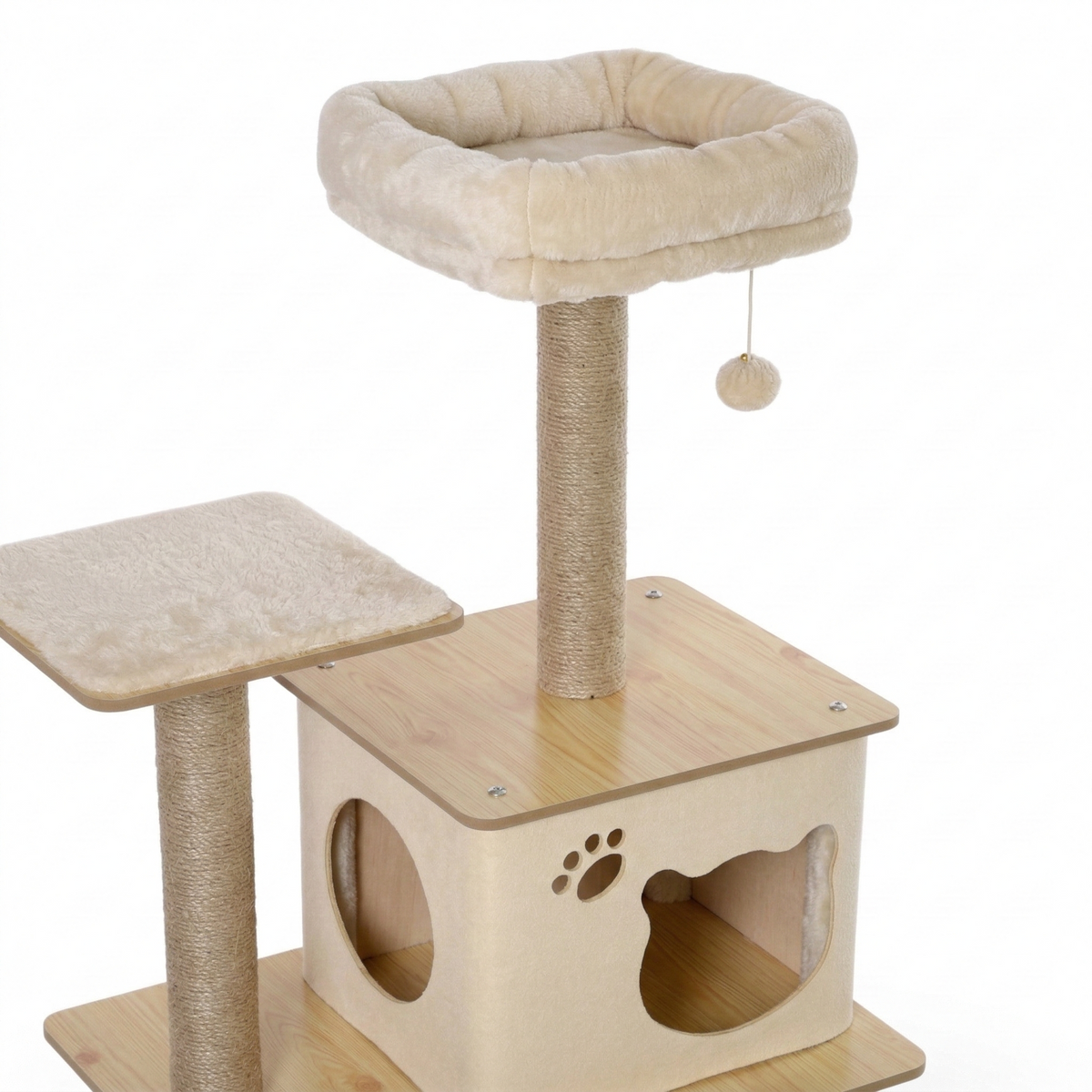 Arbre à Chat en Bois Design 130cm - GOAYA