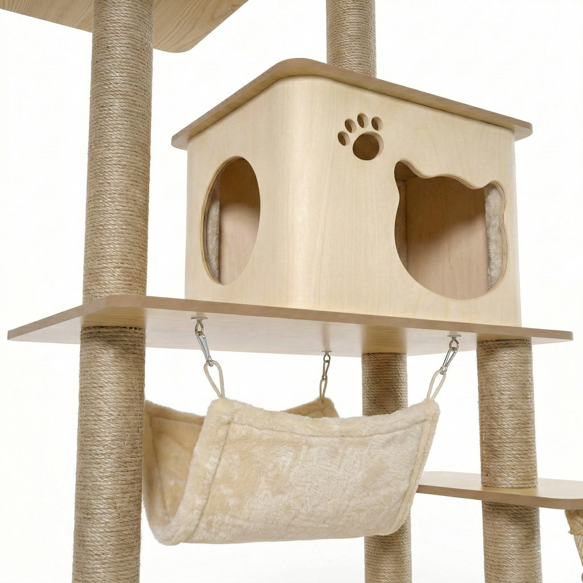 Arbre à Chat en Bois Design 130cm - GOAYA