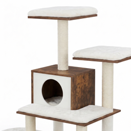 Arbre à Chat 138cm en Bois Rustique Roy