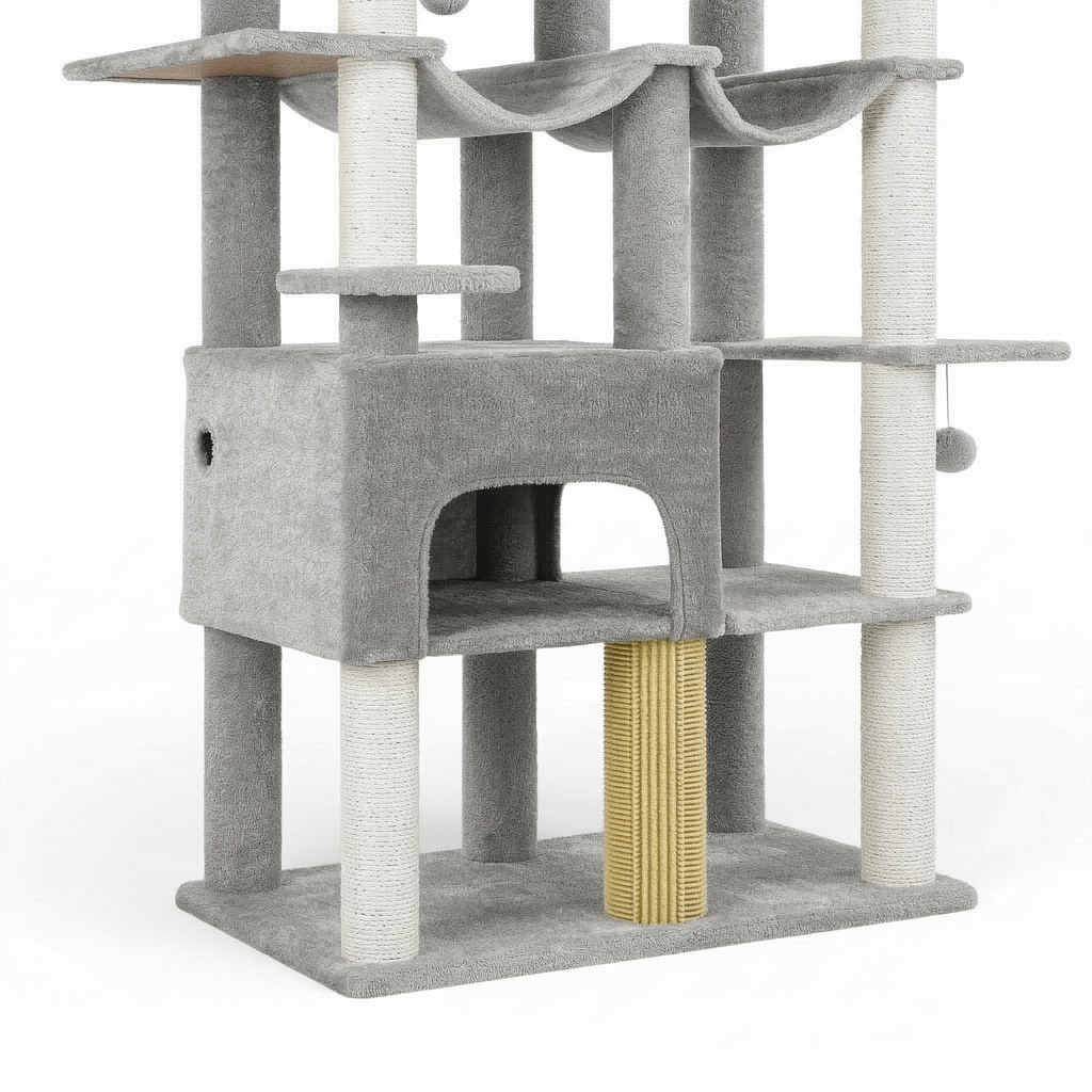 Arbre à Chat Tour XXL 2m Gris - FESTINA