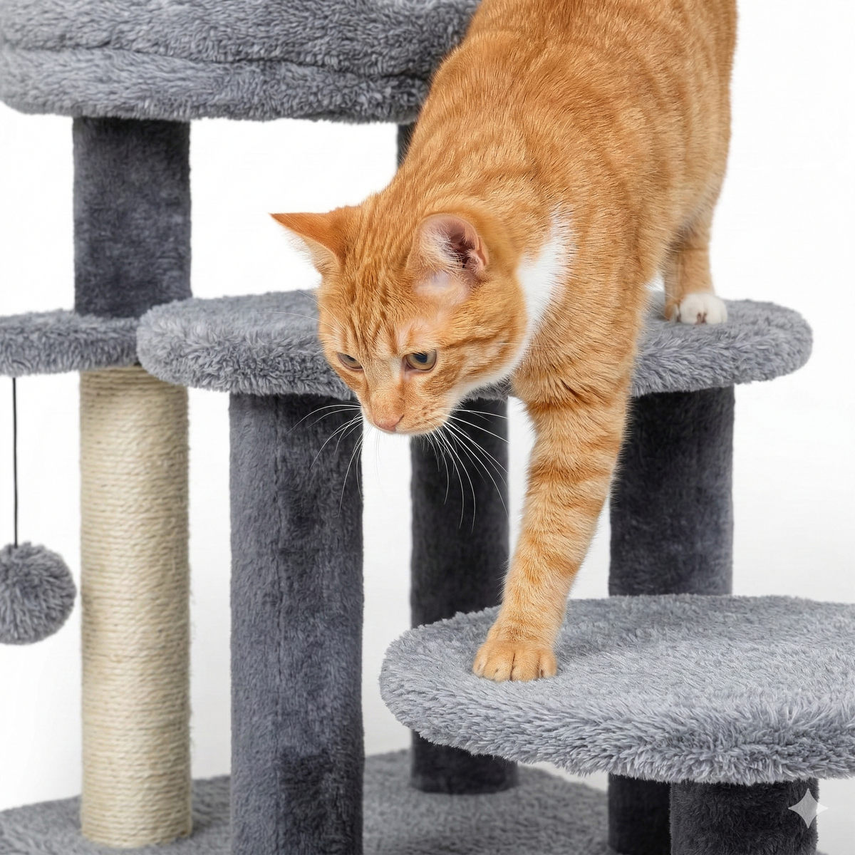 Arbre à Chat Escalier avec Plateformes Gris - SCALO